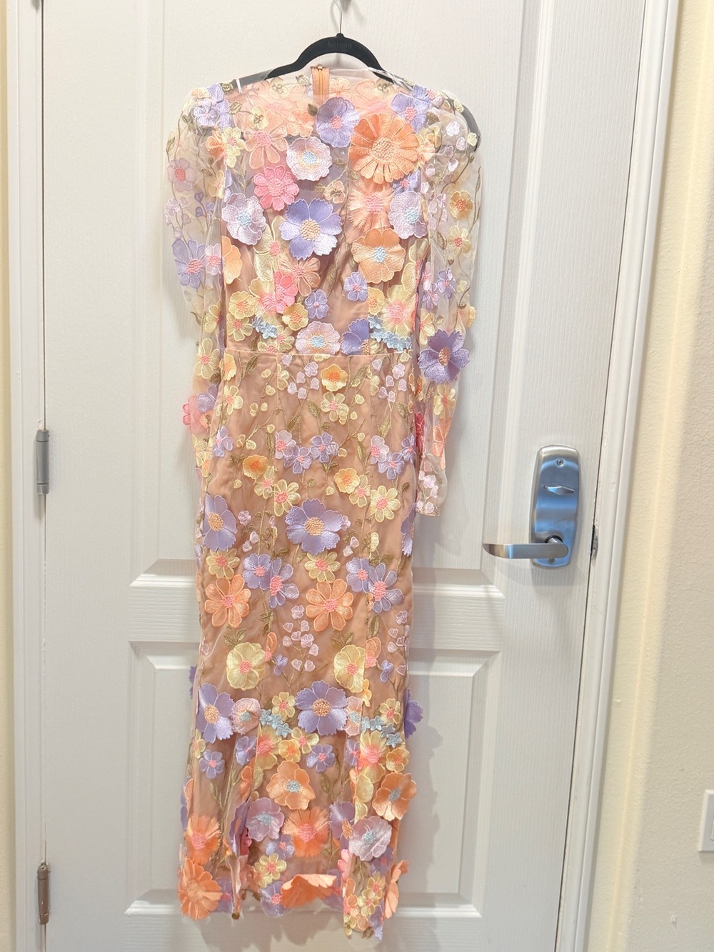 ELLIATT Shannon 3D Floral Midi Dress In Purple Wedding Dress size XS NWT - Picture 5 of 6